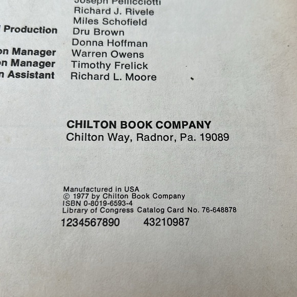 CHILTON’S AUTO REPAIR MANUAL 1978 American Cars from 1971 - 1978 - Picture 13 of 13